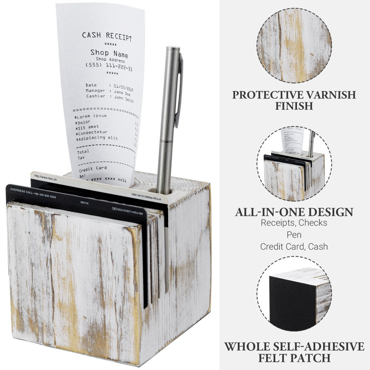 Gracie Oaks Restaurant Wooden Check Presenter Wayfair Canada